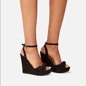 Black Maddison Wedge JUSTFAB